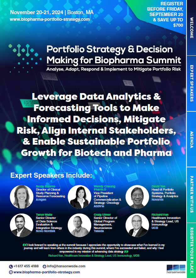 Portfolio Strategy & Decision Making for Biopharma 2024 Brochure